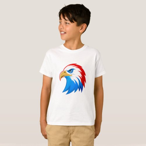 American Eagle Head Kid White T_Shirt