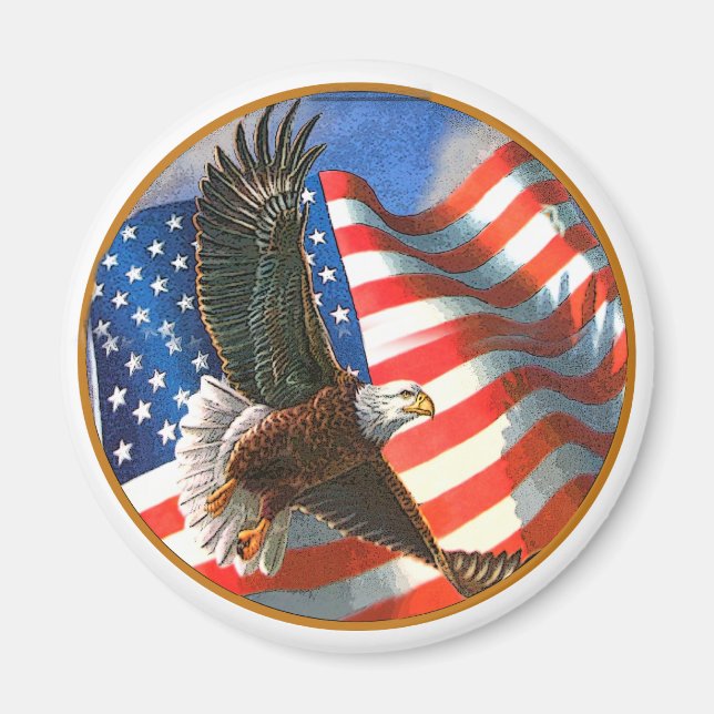American Eagle in Flight Magnet (Front)