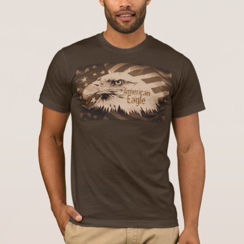 American Eagle in Neutral Brown Tones T_Shirt