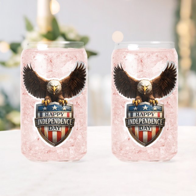 American Eagle Independence Day de Can Glass (Insitu (Wedding))