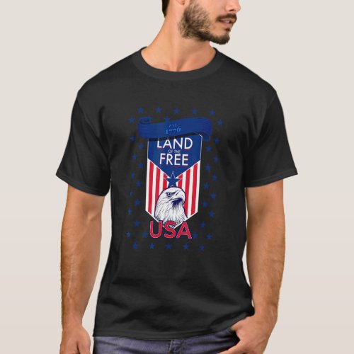 American Eagle Land Of The Free T_Shirt