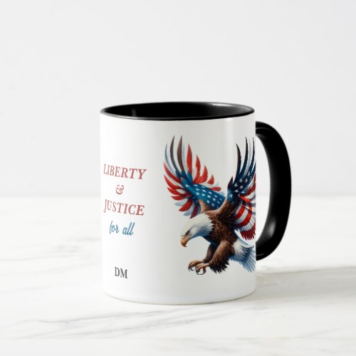 American Eagle Liberty and Justice Mug