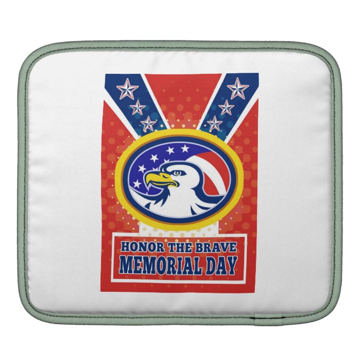 American Eagle Memorial Day Poster Greeting Card Sleeves For MacBook Air