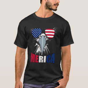 American Eagle Mullet Merica  Fourth Of July Usa F T-Shirt