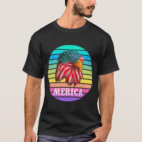 American Eagle Mullet Merica  T_Shirt