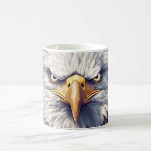 American Eagle on American flag Coffee Mug