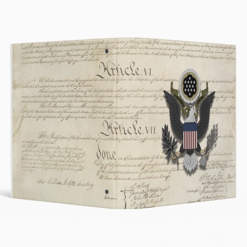 American Eagle on the Constitution Binder