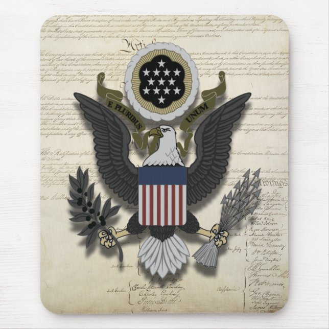 American Eagle on the Constitution Mouse Pad (Front)