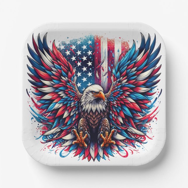 American Eagle  Paper Plates (Front)
