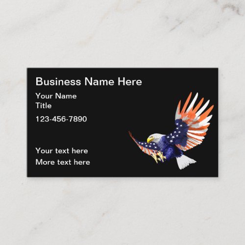 American Eagle Patriotic Business Cards