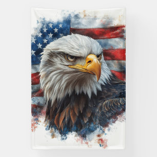 American Eagle Patriotic Flag Art Banner