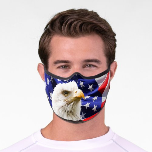 American Eagle Patriotic Flag Premium Face Mask