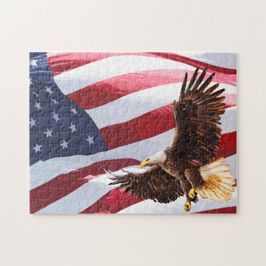 American Eagle Patriotic Puzzles For Adults | Zazzle.com