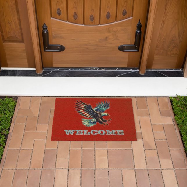 American Eagle Patriotic USA Fiber Doormat (Insitu (Outdoor))
