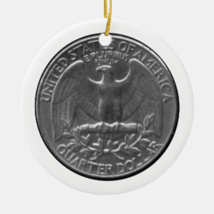 American Eagle Quarter Ceramic Ornament