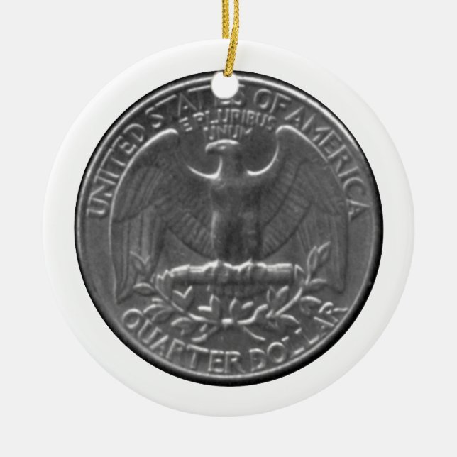 American Eagle Quarter Ceramic Ornament (Front)