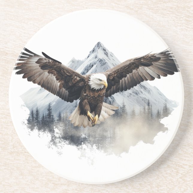 American Eagle Sandstone Coaster (Front)