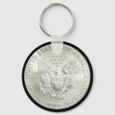 American Silver Eagle 1 Dollar Keychain | Zazzle