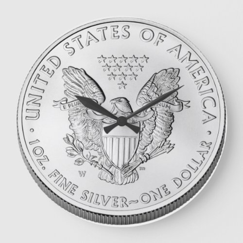 American Eagle Silver Uncirculated Coin Large Clock