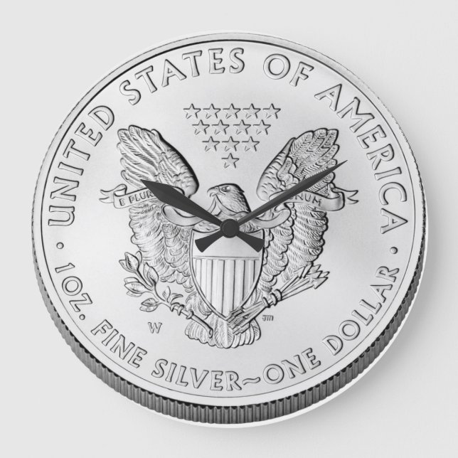 American Eagle Silver Uncirculated Coin Large Clock (Front)