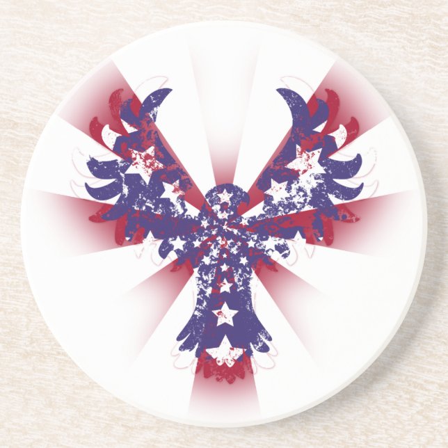 American Eagle Stars & Stripes Drink Coaster (Front)