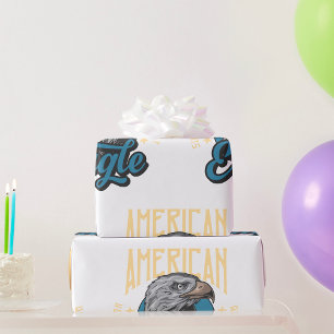 American Eagle Superior Quality Vintage Patriotic Wrapping Paper