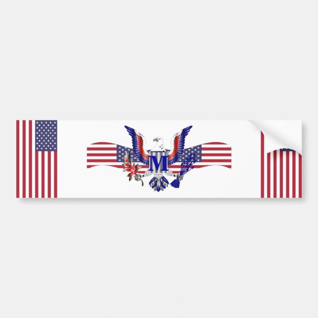 American eagle symbol bumper sticker (Front)