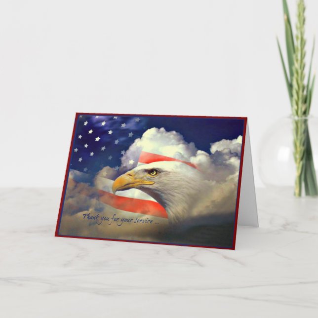 American Eagle Thank You Veterans Day Card (Front)