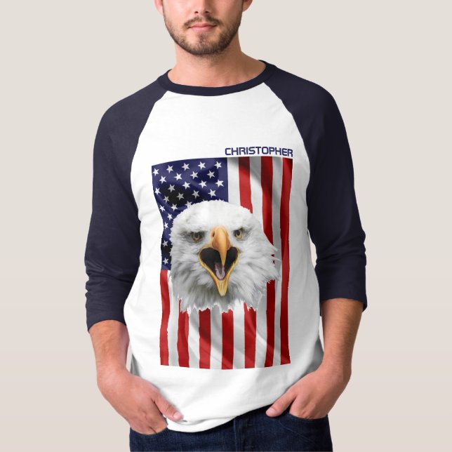 American Eagle, The USA Flag Patriotic T-Shirt (Front)