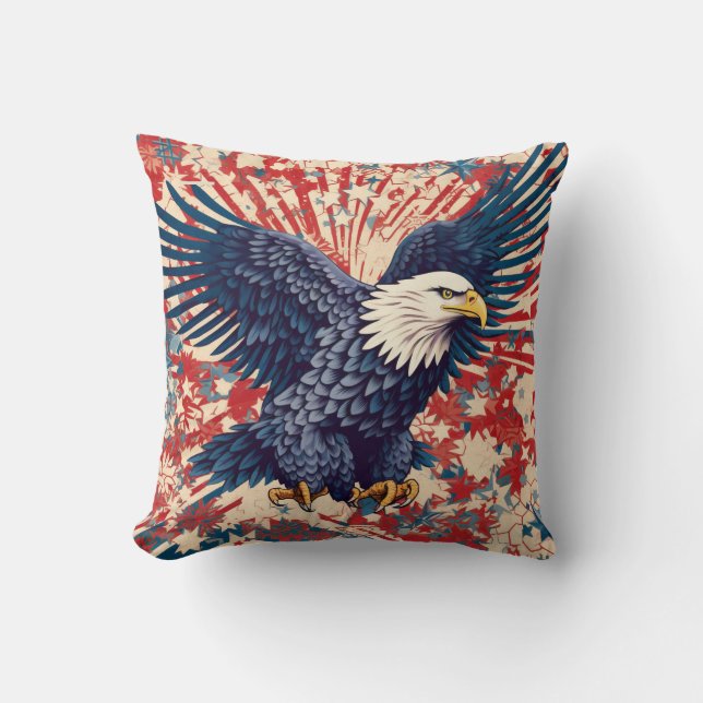 American Eagle Throw Pillow (Front)