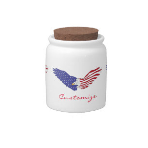 American Eagle Thunder_Cove Patriotic 4th of July Candy Jar