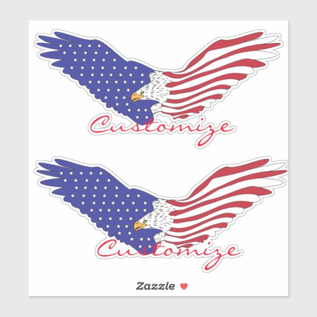 American Eagle Thunder_Cove Patriotic 4th of July Sticker (Sheet)