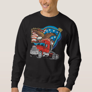 American Eagle Trucker Mens Black Sweatshirt