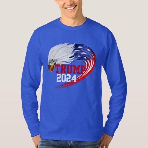 American Eagle Trump 2024  long Sleeve T_Shirt