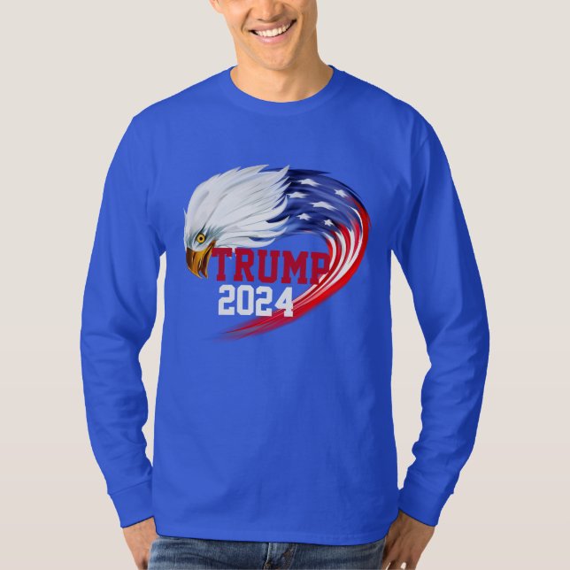 American Eagle Trump 2024  long Sleeve T-Shirt (Front)