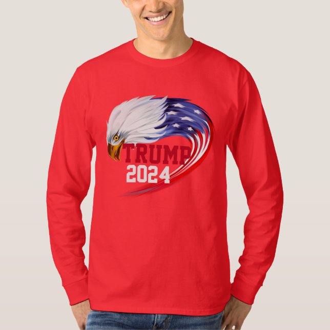 American Eagle Trump 2024  long Sleeve T-Shirt (Front)