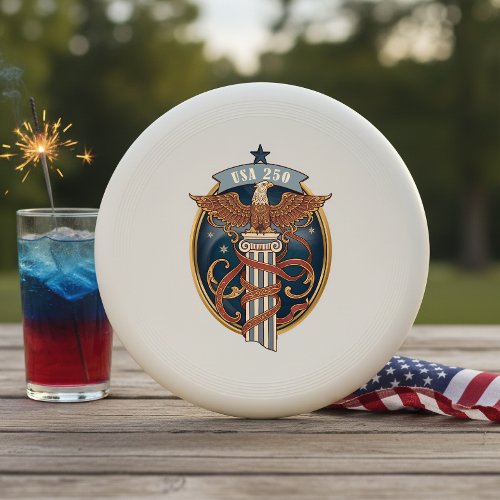 American Eagle USA 250 Art Nouveau Motif ID1304 Wham-O Frisbee