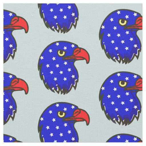 American Eagle USA Flag Red Blue White Stars Fabric
