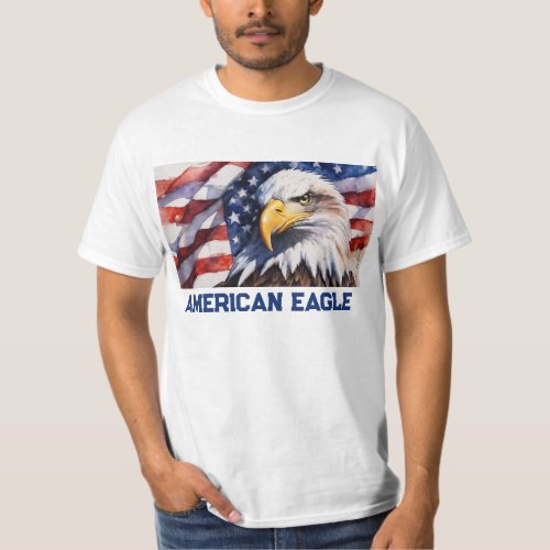 American Eagle USA Flag T_Shirt