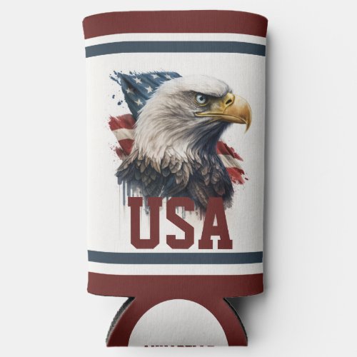 American Eagle USA Personalize Seltzer Can Cooler