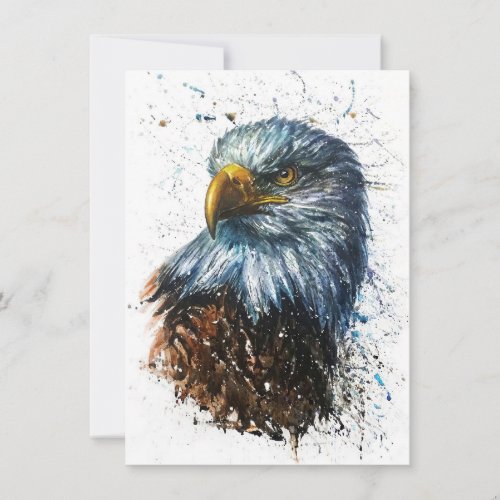 American Eagle Watercolor Invitation