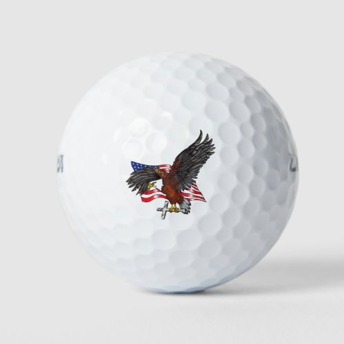 American Eagle with Cross Golf Balls
