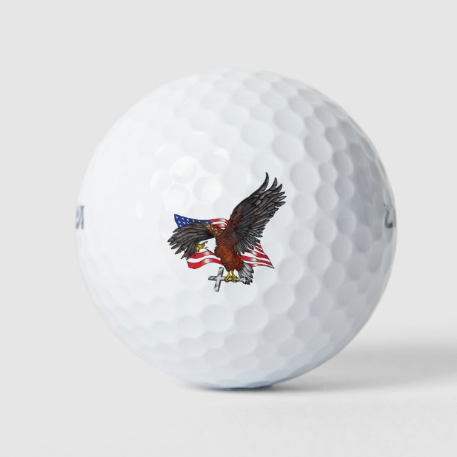 American Eagle with Cross Golf Balls (Front)