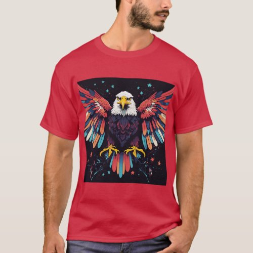American Eagle with patriotic symbols T_Shirt