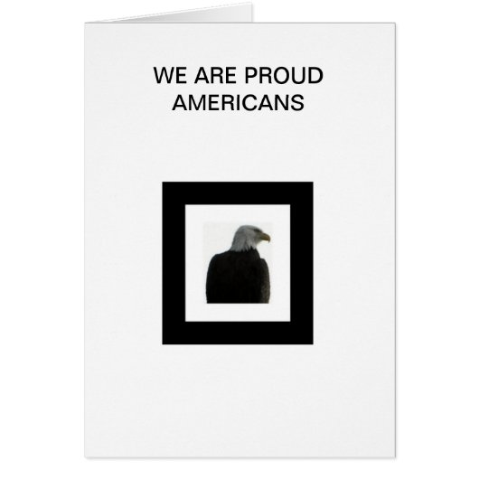 AMERICAN EAGLE WITH THE AMERICAN FLAG CARDS (Front)