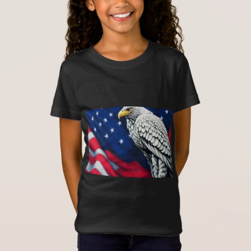 American eagle with the United States flag T_Shirt