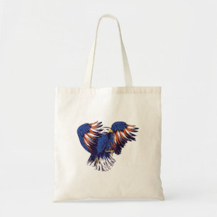 American Eagle with USA Flag Colors Tote Bag