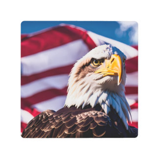 American Eagle x Flag Metal Print