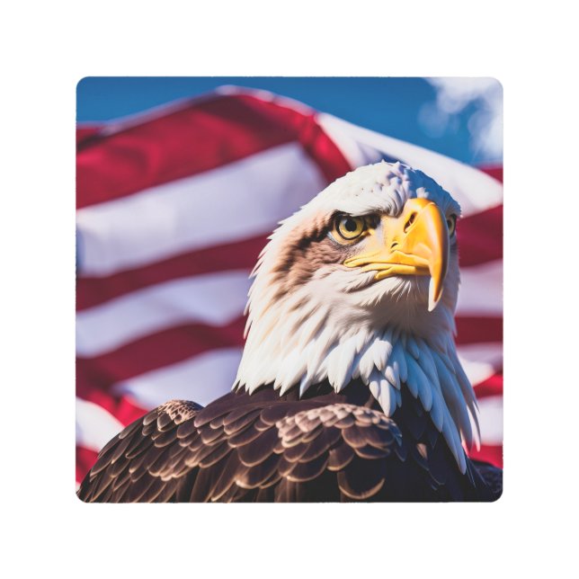 American Eagle x Flag Metal Print (Front)