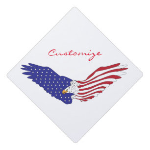 American Eagles Thunder_Cove Patriotic 4th of July Graduation Cap Topper